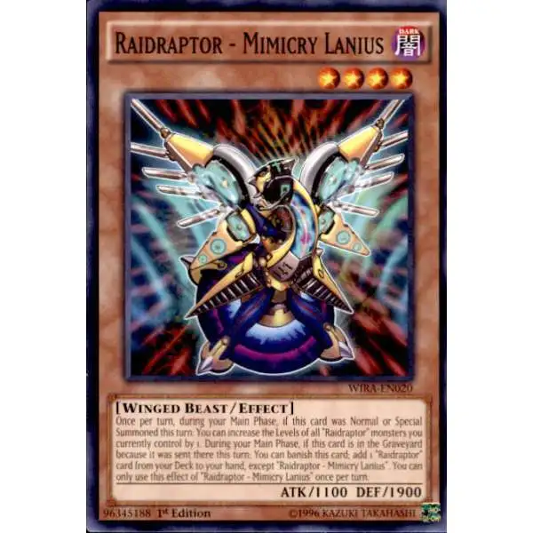 YuGiOh Wing Raiders Common Raidraptor - Mimicry Lanius WIRA-EN020