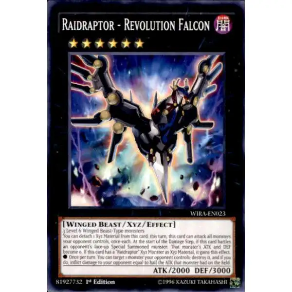 YuGiOh Wing Raiders Common Raidraptor - Revolution Falcon WIRA-EN023