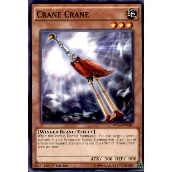 YuGiOh Wing Raiders Common Crane Crane WIRA-EN040