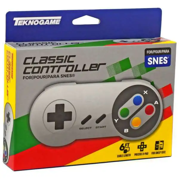 Super Nintendo SNES Wired Controller [Multi-Color Buttons]