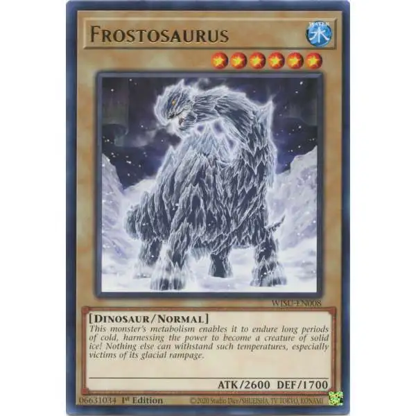 YuGiOh Trading Card Game Wild Survivors Rare Frostosaurus WISU-EN008