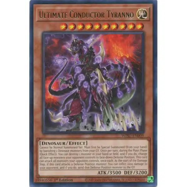 YuGiOh Trading Card Game Wild Survivors Rare Ultimate Conductor Tyranno WISU-EN009