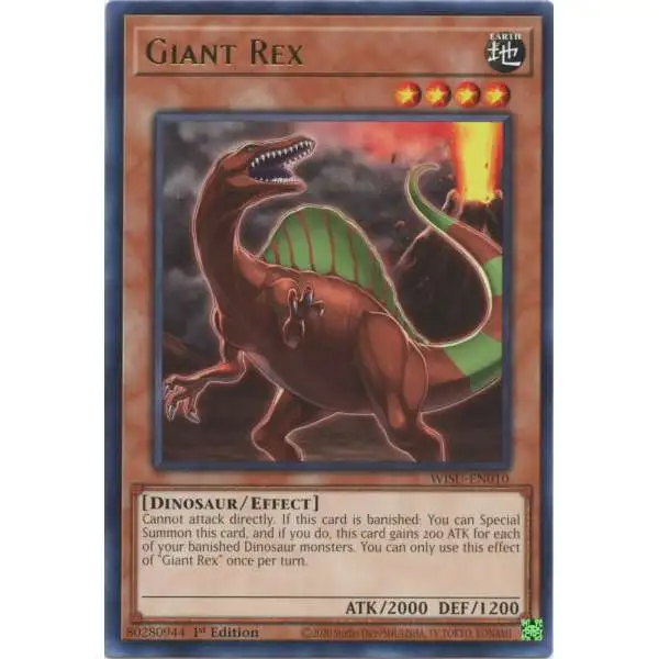 YuGiOh Trading Card Game Wild Survivors Rare Giant Rex WISU-EN010
