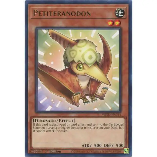 YuGiOh Trading Card Game Wild Survivors Rare Petiteranodon WISU-EN014