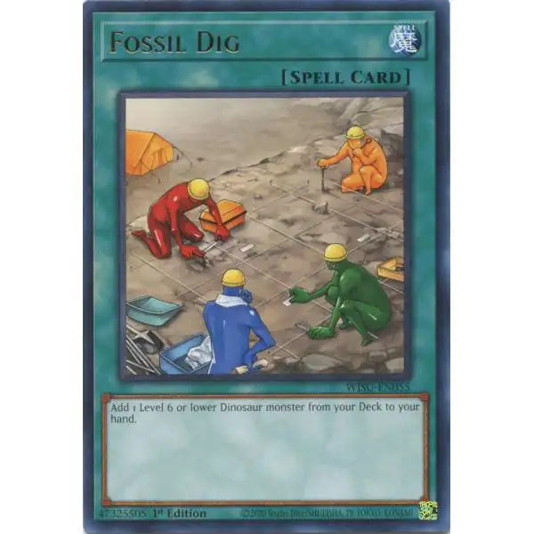 YuGiOh Trading Card Game Wild Survivors Rare Fossil Dig WISU-EN055