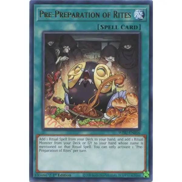 YuGiOh Trading Card Game Wild Survivors Rare Pre-Preparation of Rites WISU-EN056