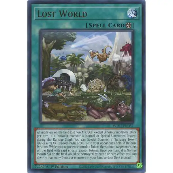 YuGiOh Trading Card Game Wild Survivors Rare Lost World WISU-EN057
