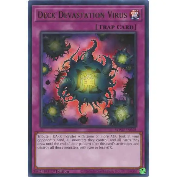 YuGiOh Wild Survivors Rare Deck Devastation Virus WISU-EN058
