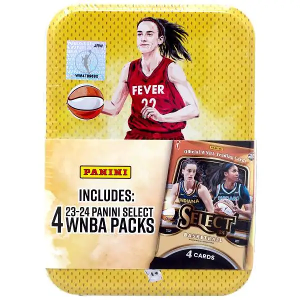 WNBA Indiana Fever Panini Select Caitlin Clark Trading Card COLLECTOR Tin [4 Packs, Red Jersey]