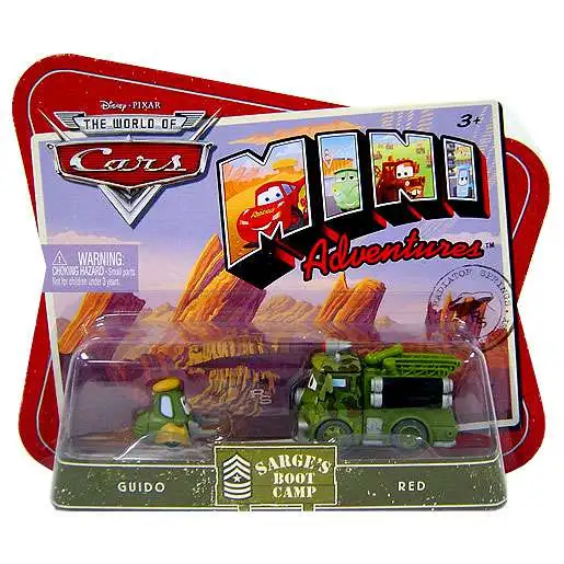 Disney / Pixar Cars Mini Adventures Sarge's Boot Camp Diecast Cars [Guido & Red]