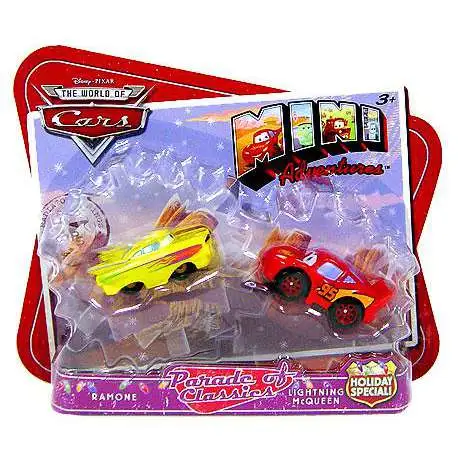 Disney / Pixar Cars The World of Cars Mini Adventures Parade of Classics Exclusive Plastic Car 2-Pack [Ramone & Lightning McQueen]