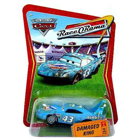 Disney / Pixar Cars The World of Cars Race-O-Rama Damaged King Diecast Car #82