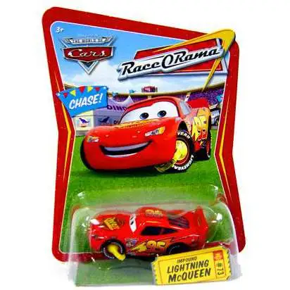 Disney / Pixar Cars The World of Cars Race-O-Rama Impound Lightning McQueen Diecast Car #73 [Chase, Damaged Package]