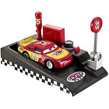Disney / Pixar Cars Pit Row Race-Off Shifty Drug No. 35 Diecast Car [Includes Launcher]