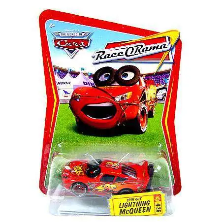 Disney / Pixar Cars The World of Cars Race-O-Rama Spin Out Lightning McQueen Diecast Car #36