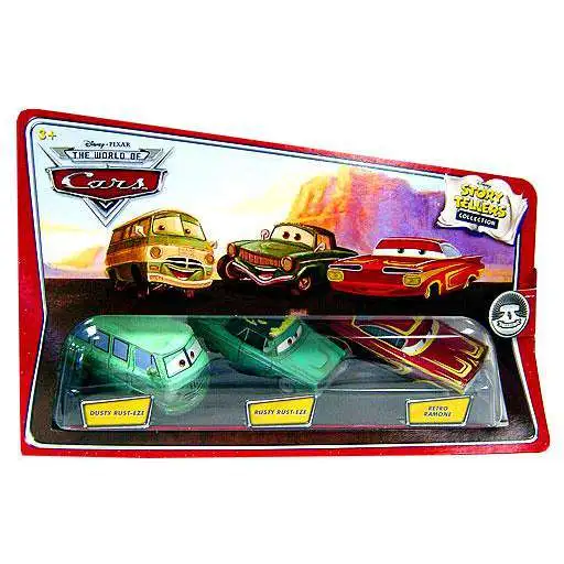 Disney / Pixar Cars The World of Cars Story Tellers Dusty Rust-Eze, Rusty Rust-Eze & Retro Ramone Diecast Car 3-Pack [Damaged Package]