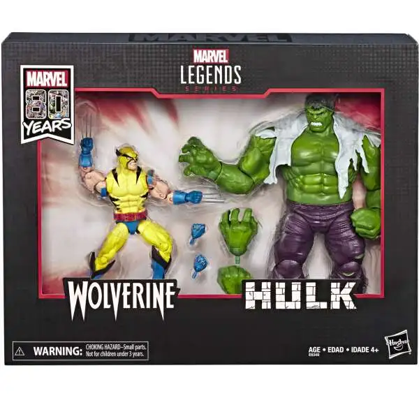 Marvel Legends 80th Anniversary Wolverine & Hulk Action Figure 2-Pack [Comic Version]