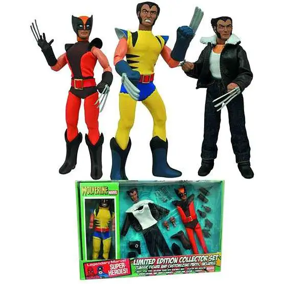 Marvel 8 Inch Retro Wolverine Action Figure Set