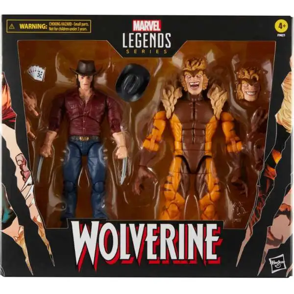 Wolverine Marvel Legends Logan & Sabretooth Action Figure 2-Pack [50th Anniversary]