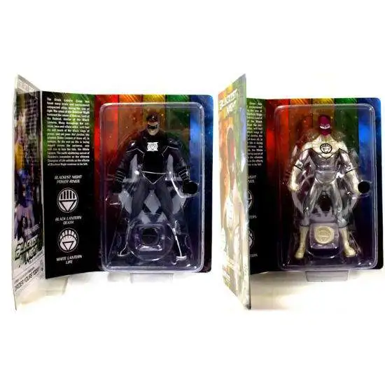 DC Green Lantern Blackest Night Sinestro White Lantern & Hal Jordan Black Lantern Exclusive Action Figures