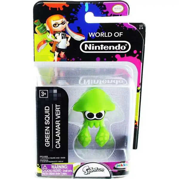 World of Nintendo Splatoon Green Squid 2.5 Mini Figure