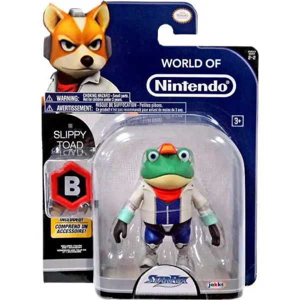 World of Nintendo Starfox Slippy Toad Action Figure