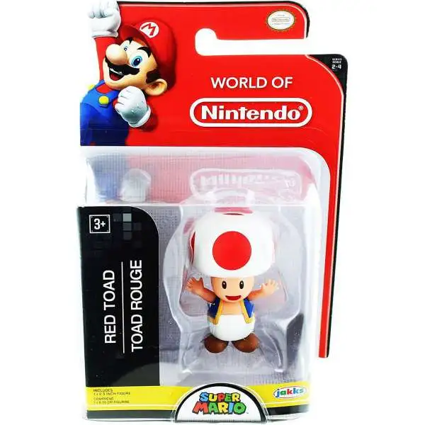 World of Nintendo Super Mario Red Toad 2.5-Inch Mini Figure