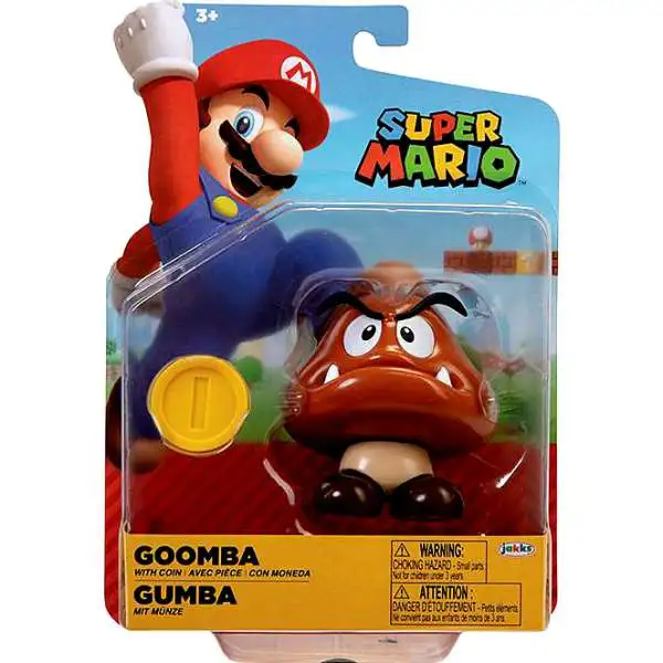 World of Nintendo Super Mario Goomba Action Figure [with Coin]