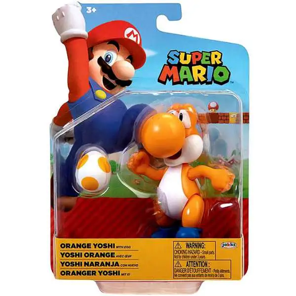 World of Nintendo Super Mario Wave 24 Orange Yoshi Action Figure [with Egg]