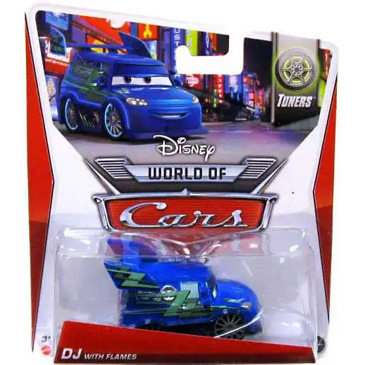 Disney / Pixar Cars The World of Cars Series 2 DJ with Flames Diecast Car #4 of 8
