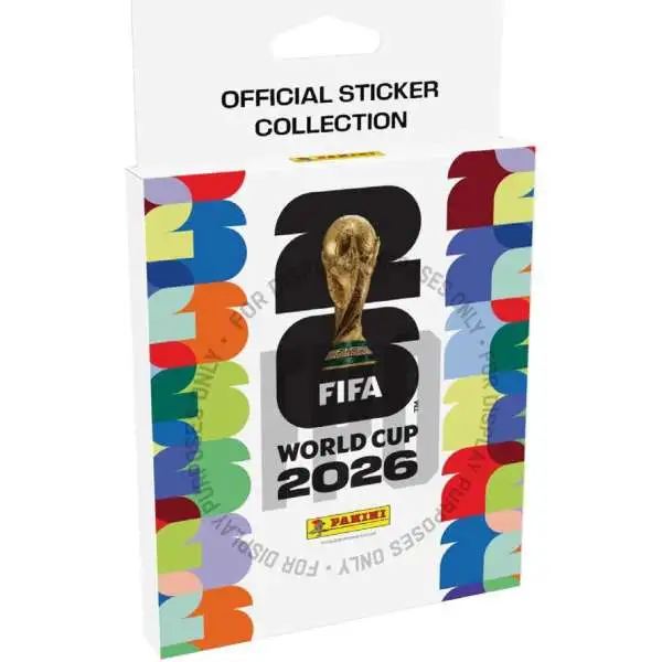 FIFA World Cup Panini 2026 Soccer Sticker HANGER Box [5 Packs] (Pre-Order ships June)