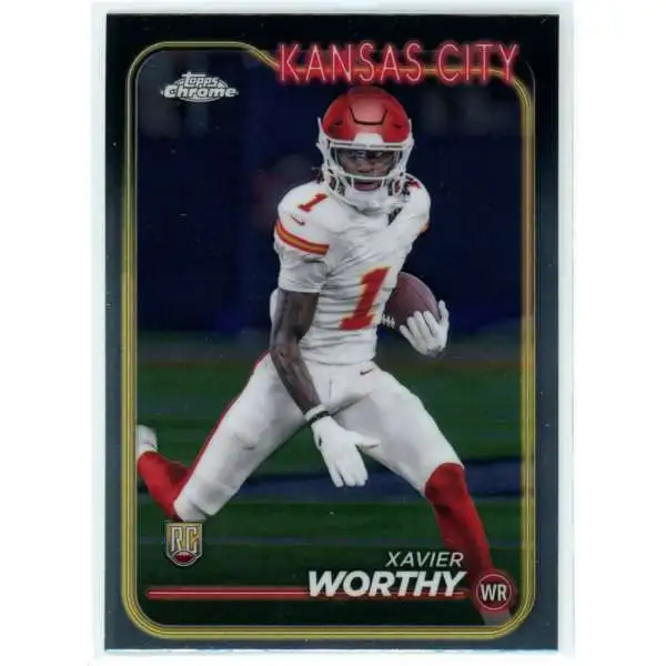 NFL 2024 Topps Chrome Football Base Xavier Worthy #208 [Rookie]