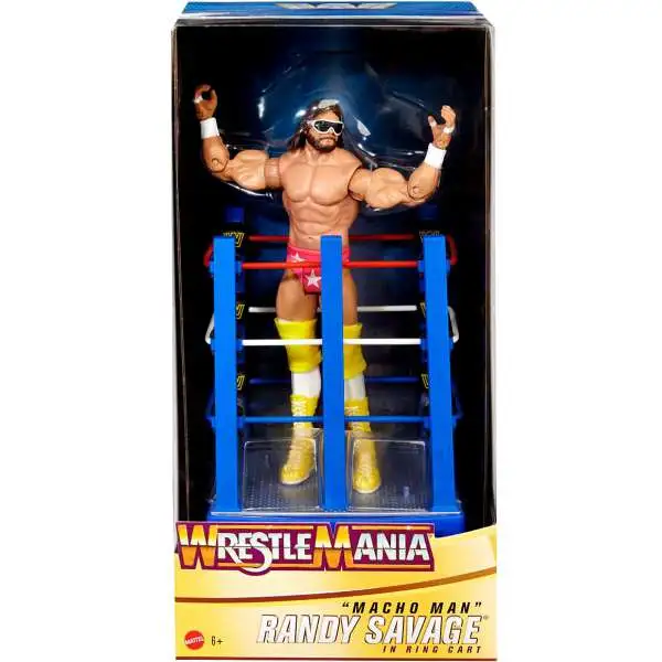 WWE Wrestling Wrestlemania Celebration Macho Man Randy Savage Action Figure [with Ring Cart]