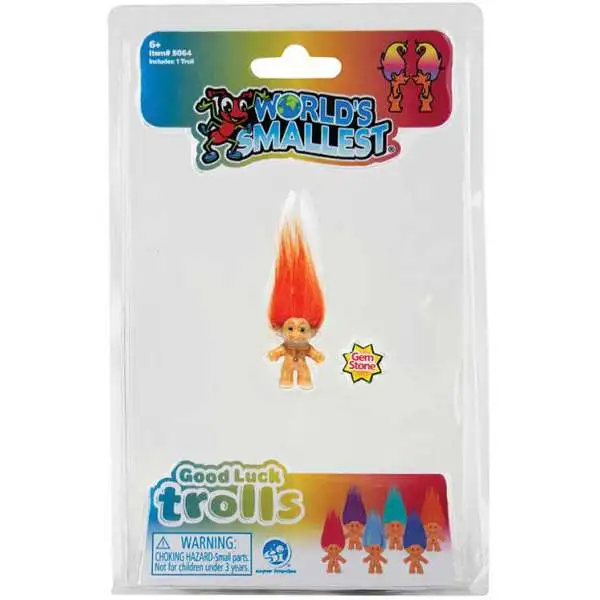 World's Smallest Good Luck Trolls ORANGE 1.25-Inch Micro Figure