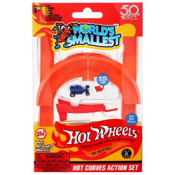 World's Smallest Hot Wheels Hot Curves Action Track Set