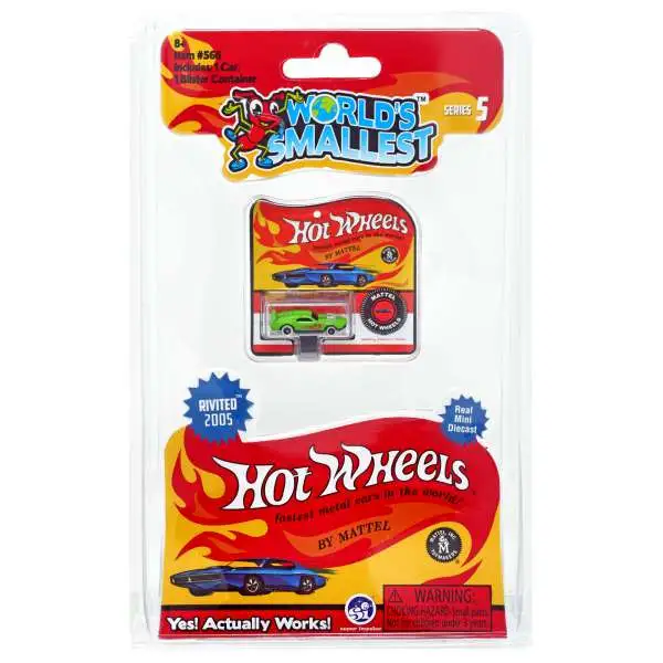 World's Smallest Hot Wheels Rivited Diecast Car