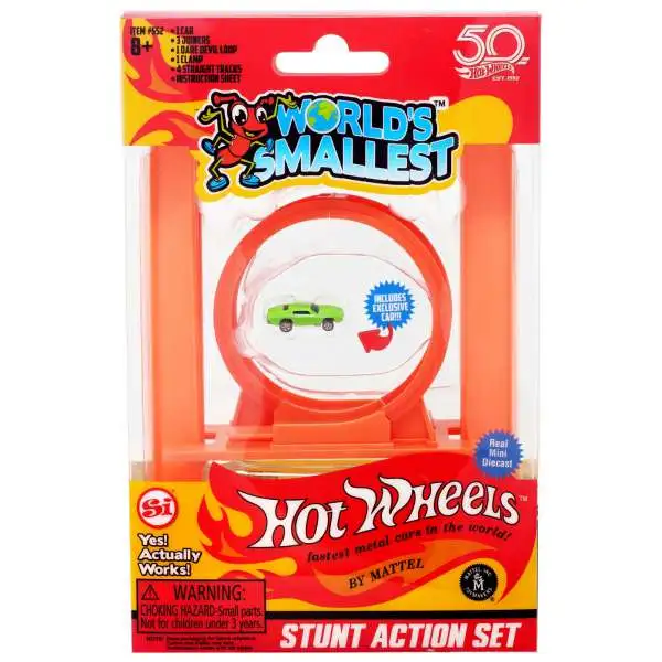 World's Smallest Hot Wheels Stunt Action Track Set