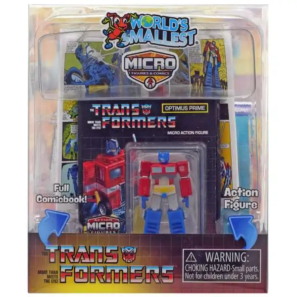 World's Smallest Transformers Optimus Prime Micro Figure & Comic