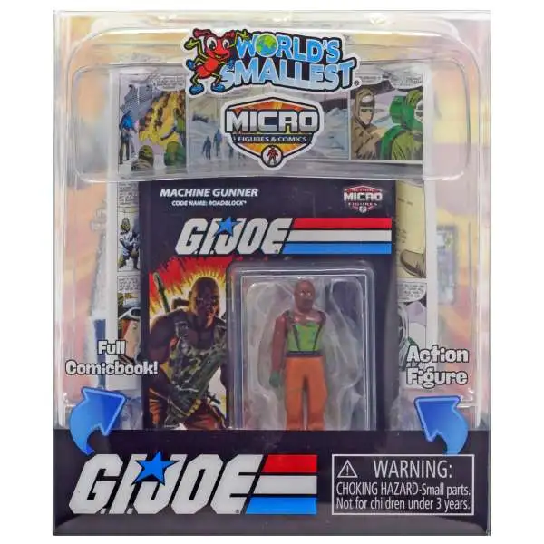 World's Smallest GI Joe Roadblock Micro Figure & Comic