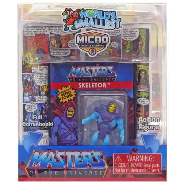 World's Smallest Masters of the Universe Skeletor Micro Figure & Comic