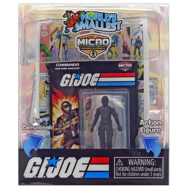World's Smallest GI Joe Snake Eyes Micro Figure & Comic