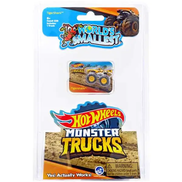 World's Smallest Hot Wheels Monster Trucks Tigershark Diecast Car