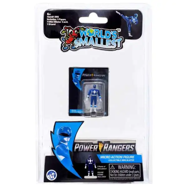 World's Smallest Mighty Moprhin Power Rangers Blue Ranger Micro Figure