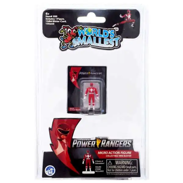 World's Smallest Mighty Moprhin Power Rangers Red Ranger Micro Figure