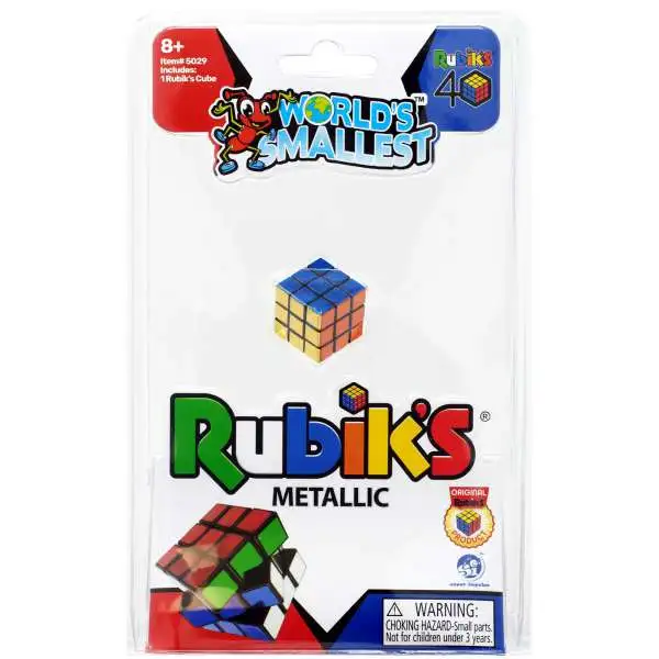 World's Smallest Rubik's Cube Puzzle Toy [Metallic]