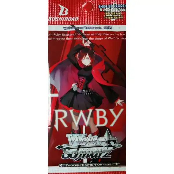 Weiss Schwarz Trading Card Game RWBY Booster Pack [8 Cards]