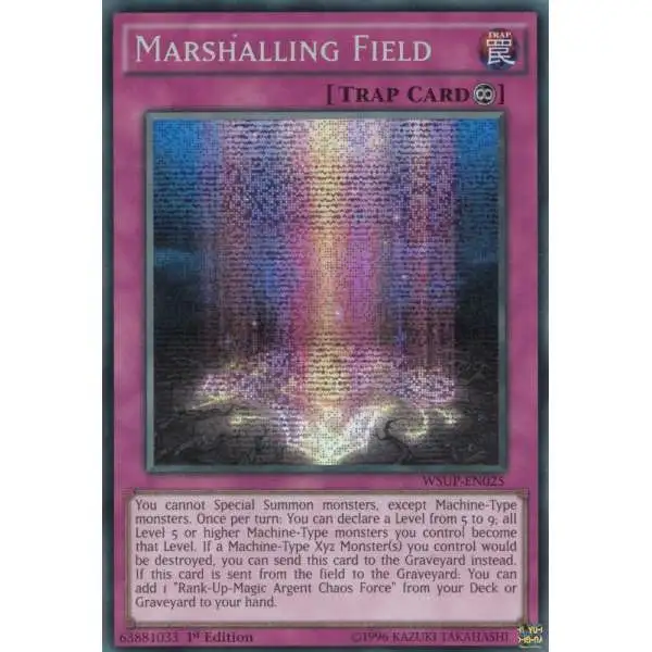 YuGiOh Trading Card Game World Superstars Prismatic Secret Rare Marshalling Field WSUP-EN025