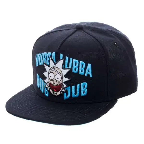 Rick & Morty Wubba Lubba Dub Dub Black Snapback Cap 10-Inch Apparel