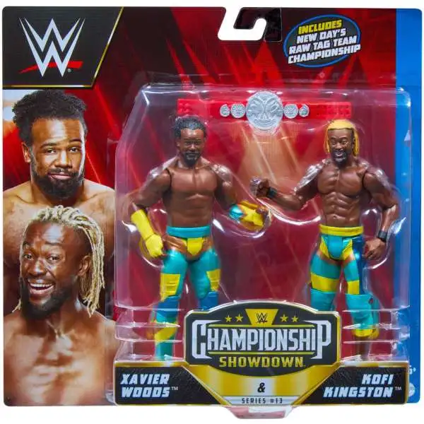 WWE Wrestling Championship Showdown Series 13 Kofi Kingston & Xavier Woods Action Figure 2-Pack [The New Day] (Pre-Order ships July)