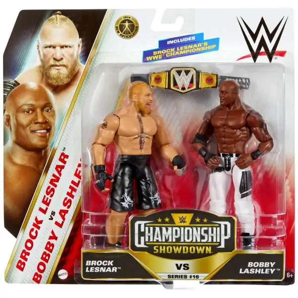 WWE Wrestling Championship Showdown Series 16 Brock Lesnar vs Bobby Lashley Action Figure 2-Pack
